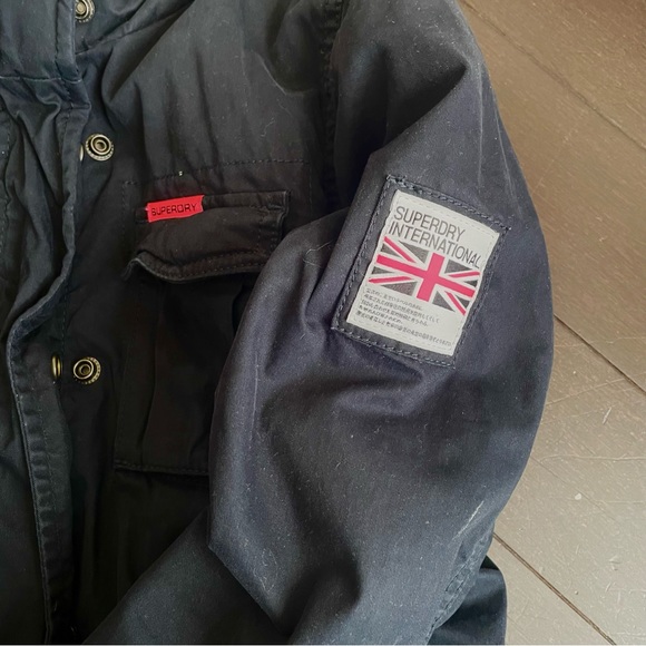 SUPERDRY Winter Rookie Military Jacket, black EUC, size XS - Picture 9 of 10